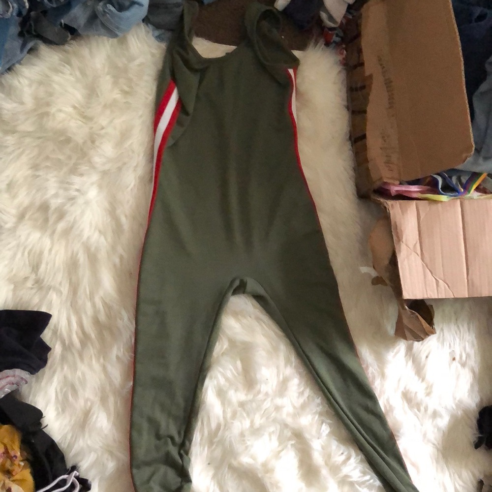 Green jumpsuit